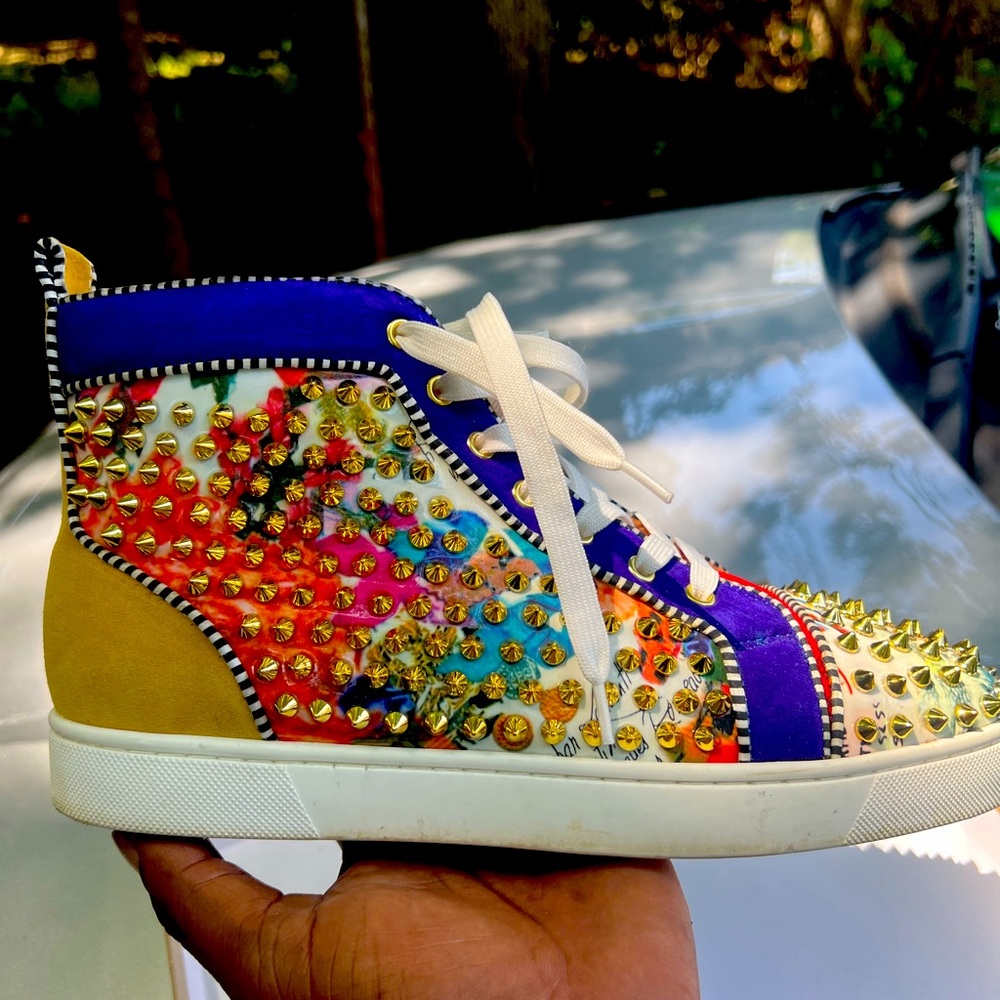 LOU SPIKES ORAL TO FLAT CLF/GLITT - SIZE 43